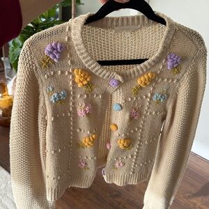 LoveShackFancy brallion Cardigan size small